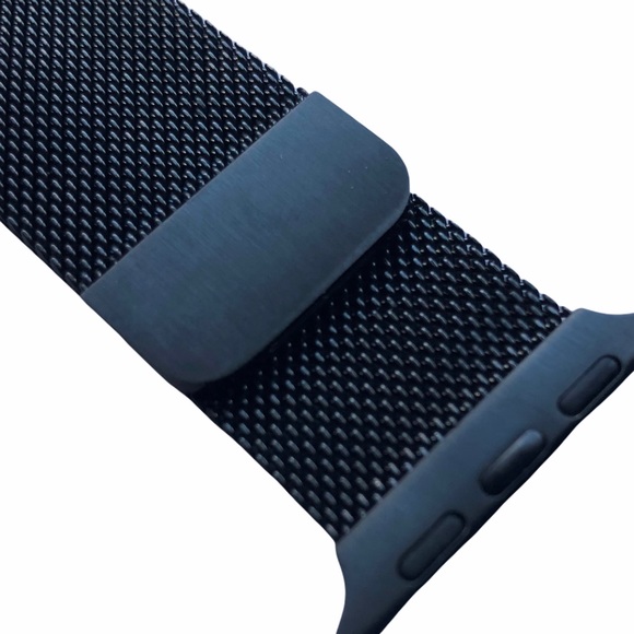 NEW BLACK Milanese Loop Band Apple Watch 44/45/49mm Stainless Steel - Picture 4 of 6